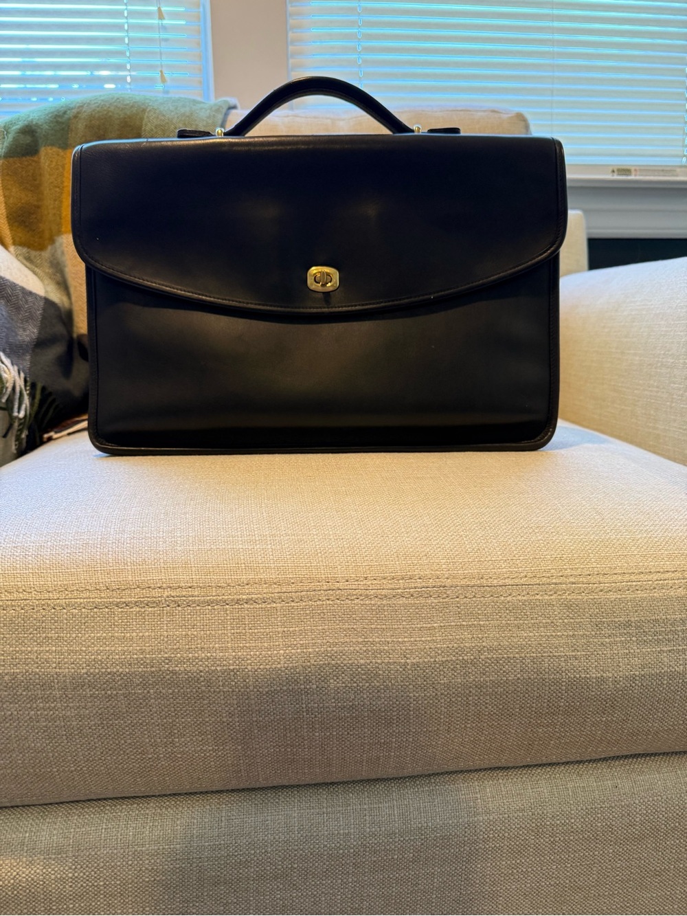 Vintage Coach Lexington Briefcase Black